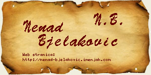 Nenad Bjelaković vizit kartica